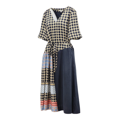 M&S JAEGER Midi-Wickelkleid bedruckt V-Ausschnitt - Bild 2 von 8