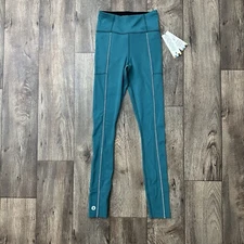 $120 Smartwool Merino Wool Lined Emerald Green Women’s Leggings Size XS