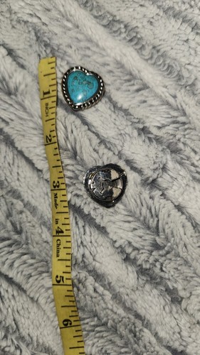 Two Vintage Sterling Silver Concho Button Covers - Picture 3 of 6