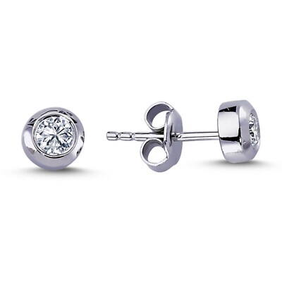 0,32 Carat Diamant Solitär Ohrringe Ohrstecker 585/1000 Weißgold