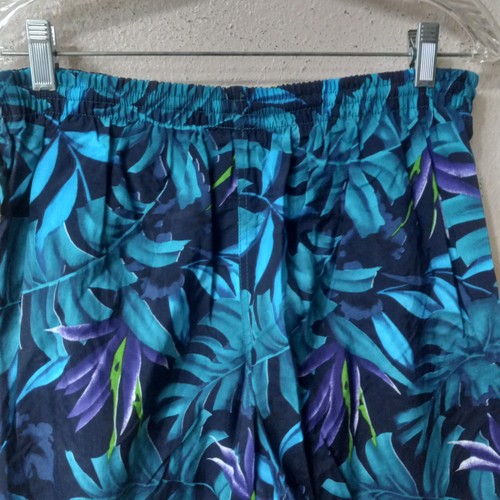 NEW Speedo Men Size M 32x6 Hawaiian Blue Leaves Mesh Lined Swim Trunks NWT 3884 - Picture 5 of 7