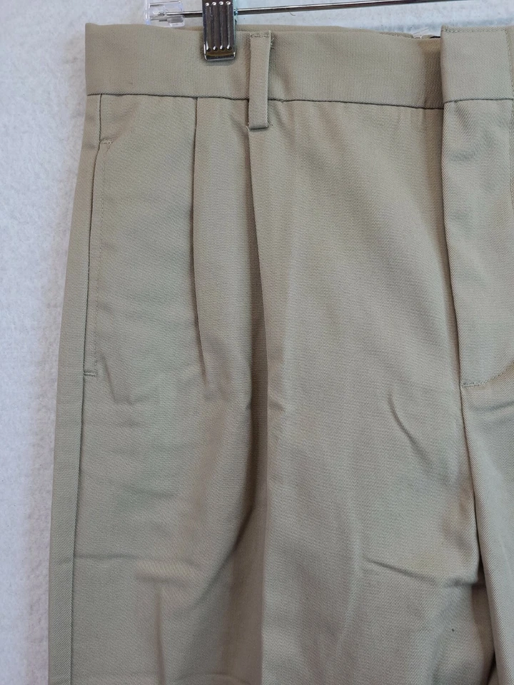 Parker школьной формы брюки желтовато-коричневый плиссированные хаки Adj пояс мальчиков 20 30 x 31 - Изображение 2 из 2