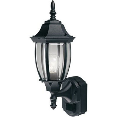Motion Sensor Glass Exterior Outdoor Lantern Wall Light Fixture For Patio Porch