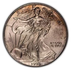 1998 1 oz Silver American Eagle - Colorful Speckled Toning - BU - SKU-E2963