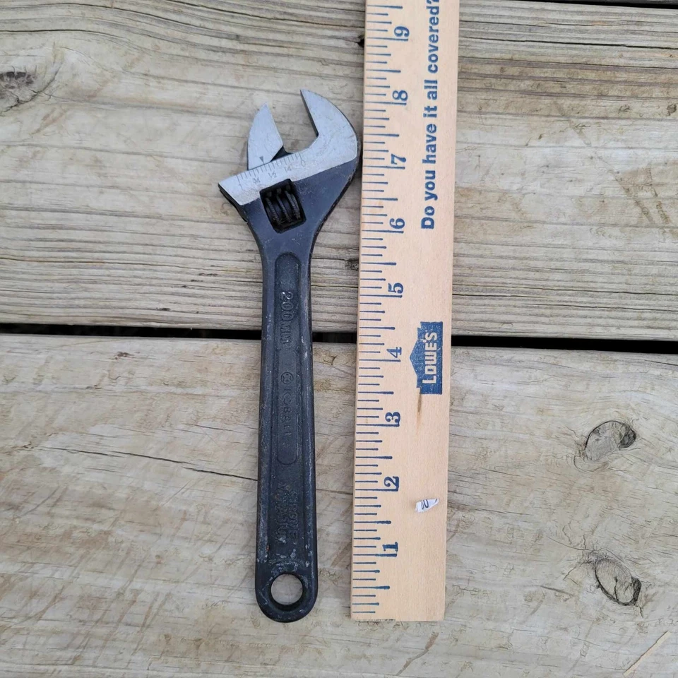 Llave Ajustable Cobalto Vintage 8" 200mm Gota Forjada Herramienta Ajustable Crecent Foto 3 de 4