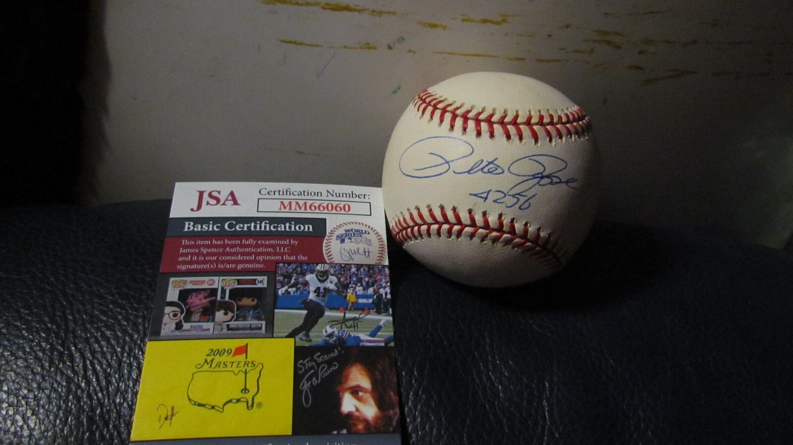 Pete Rose 4256 signed Baseball JSA Certified 