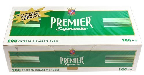 Premier Supermatic Menthol 100mm Cigarette Filter Tubes [5-Boxes]