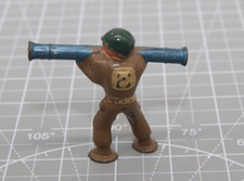 Vintage Barclay 1950's Pod Foot Toy Soldier With Bazooka
