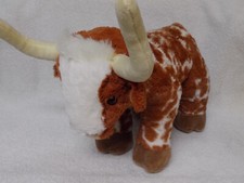 BAB Build a Bear Brown  White Texas Longhorn Very Soft  Fluffy