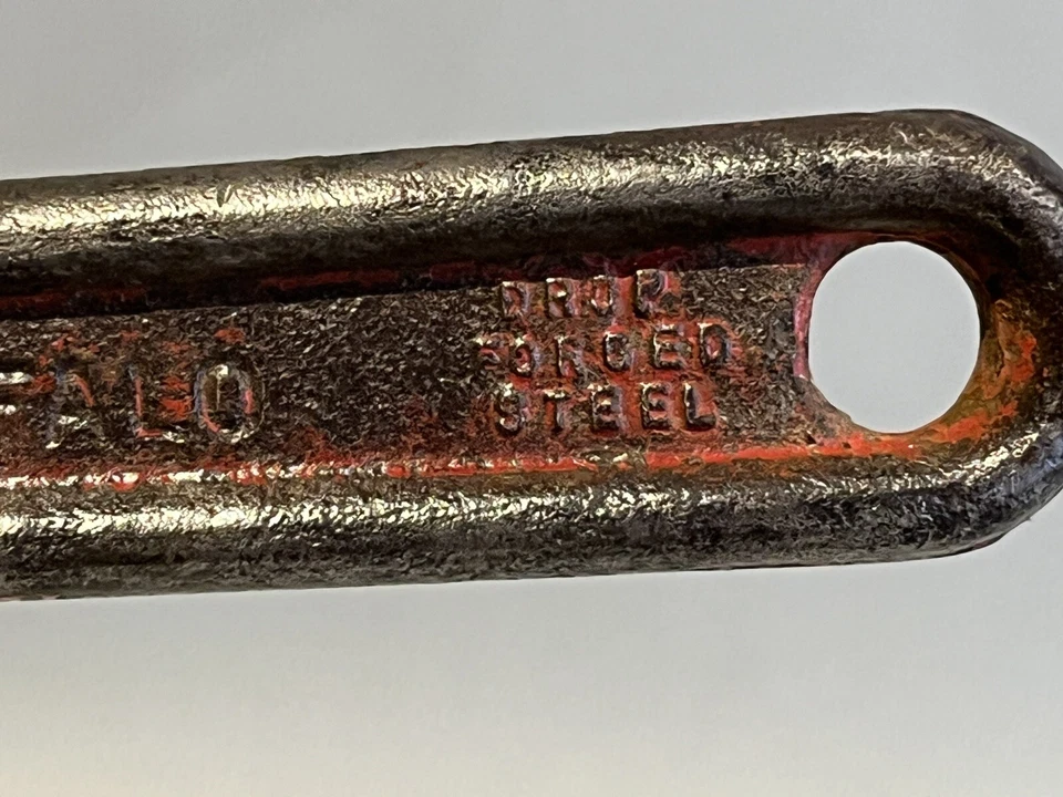 Llave de tubo de acero forjado vintage de 10" Barcalo Buffalo Drop - Hecha en EE. UU. Foto 4 de 4