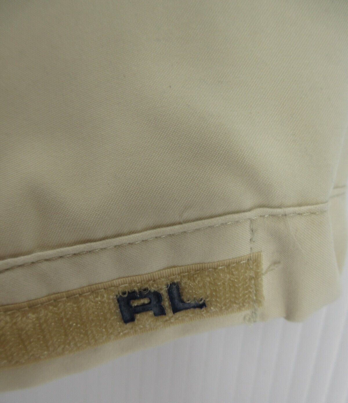 VINTAGE Ralph Lauren Polo Golf Giacca Uomo XXL Beige Harrington Cappotto Blu Pony