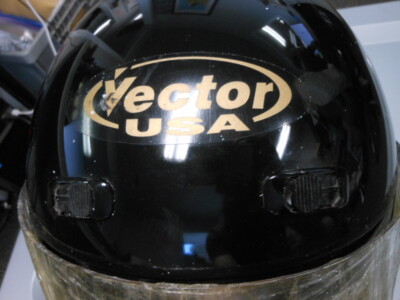 Vintage NOS 1997 Vector USA XS 6 7/8 Black Flip Shield Full Face