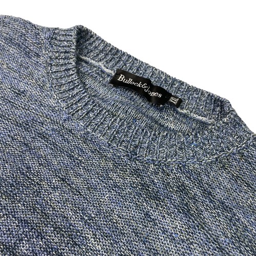 Bullock & Jones Men's 100% Linen Knit Sweater Blue/Gray Stripe • Ireland • 2XL - Picture 2 of 7