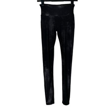 Spanx Faux Leather Leggings Womens Size Small Black High Rise