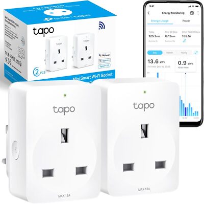 TP-Link Tapo P110 Mini WLAN Smart Plug Steckdose 2er Pack, Energieüberwachung - NEU