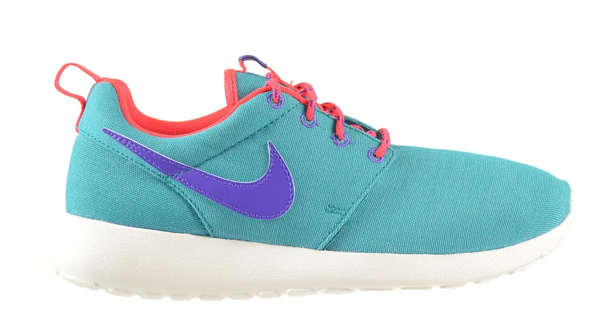 Nike Roshe Run GS Big Kids Shoes Turbo Green Purple Venom