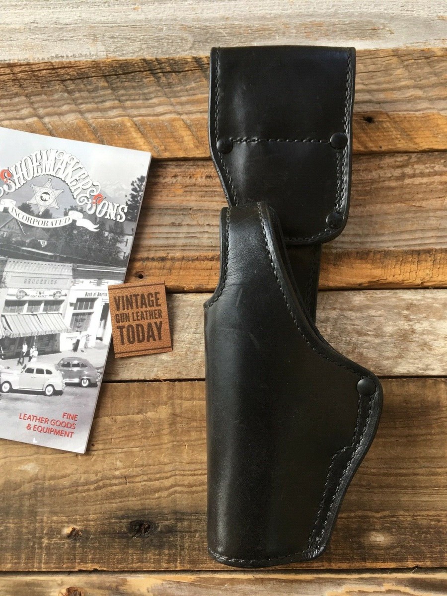 Tex Shoemaker Plain Black Leather Swivel Holster For HK USP 40