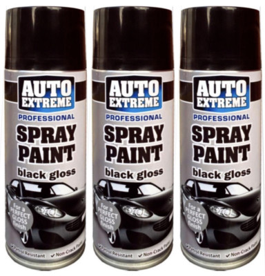 4 X Lattina Spray Vernice Spray Auto Extreme Nera Lucida Auto - Foto 5