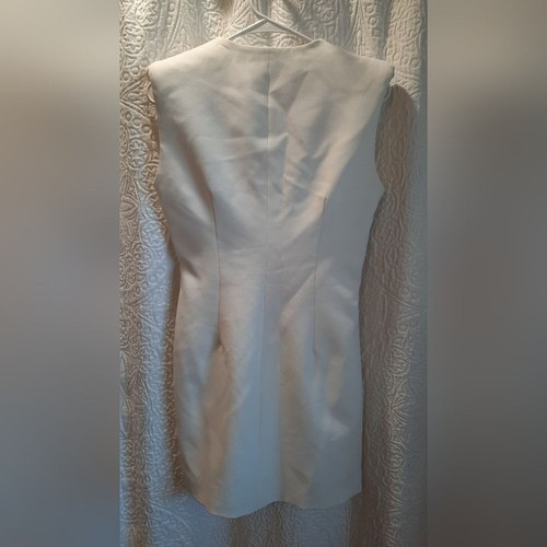 Zara Womans Dress Small White Sleeveless Formal Cocktail Party Mini Holiday - Picture 6 of 13