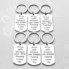Drive Safe Keychain Gifts For Son Daughter From Mom Dad I Love You Keychain