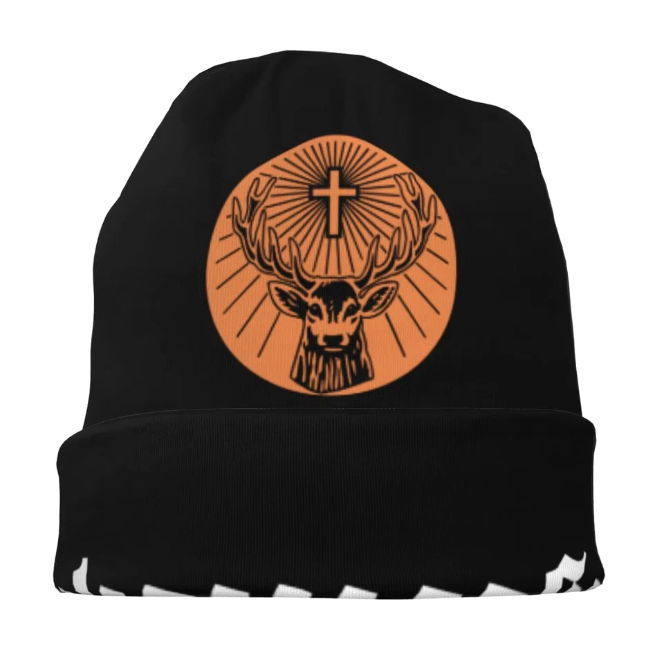 Jägermeister Kappe Mütze Beanie schwarz orange rundes Logo - Bild 2 von 3