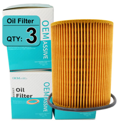 x3 Car Engine Oil Filter For BMW E46 E39 320i 325i 330i 520i 525i 11427512300
