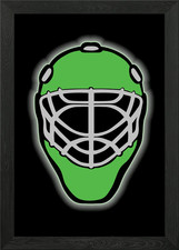 Goalie mask simple Framed Wall Art Poster Canvas Print Picture
