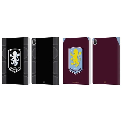 ASTON VILLA FOOTBALL CLUB 2025/26 CREST KIT LEATHER BOOK CASE FOR APPLE iPAD