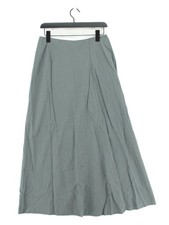 Uniqlo Women's Maxi Skirt W 28 in Grey Linen with Cotton Long Maxi