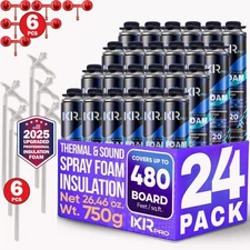 Spray Foam Insulation Can (24 x 26.46 oz. (750 g)) Expanding Foam Sealant