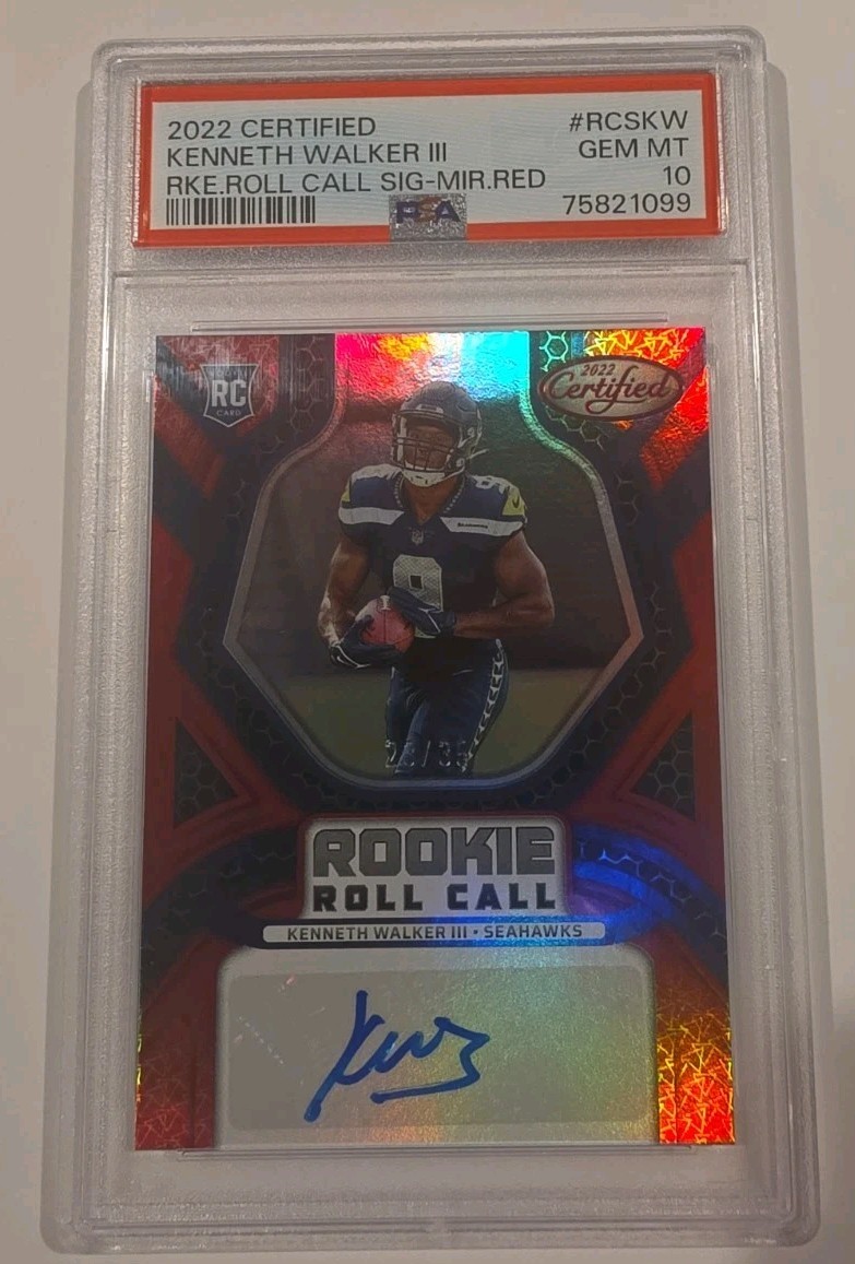 Kenneth Walker III Panini Certified Rookie Roll Call Signatures #RCSKW Red Mirror