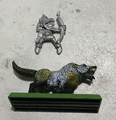 Warhammer Marauder Goblin Wolfsreiter mit Bogen Bogenschütze Metall Kunststoff Classic OOP