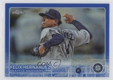 2015 Topps Chrome Blue Refractor 9/150 Felix Hernandez #181 0rw3