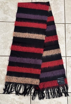 Guillaume de Mons Paris Mohair Wool Blend Made in France 60 x11  Scarf