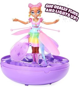 Hatchimals Pixies, Crystal Flyers Rainbow Glitter Idol Flying Doll with Lights