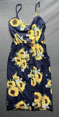 Summer Women Boho Sunflower Strappy Floral Maxi Beach Sundress Party Long Dress