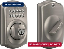 Schlage Camelot Electronic Keypad Deadbolt Lock, Keyless Front Door Entry, Mecha