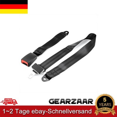2-Punkt Sicherheitsgurt Beckengurt E24 Automatik Bandschloss Schwarz 130cm