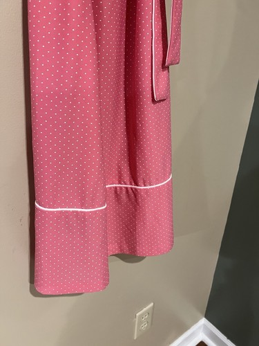 DE COLECCIÓN Montgomery Ward Rosa Cuello Cuadrado Lunares Mangas Abullonadas Cinturón **LEER** - Imagen 2 de 7