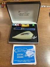 Working Vintage 1960s Thor Speed Snips Electric Scissors Green NIB W/ Manual