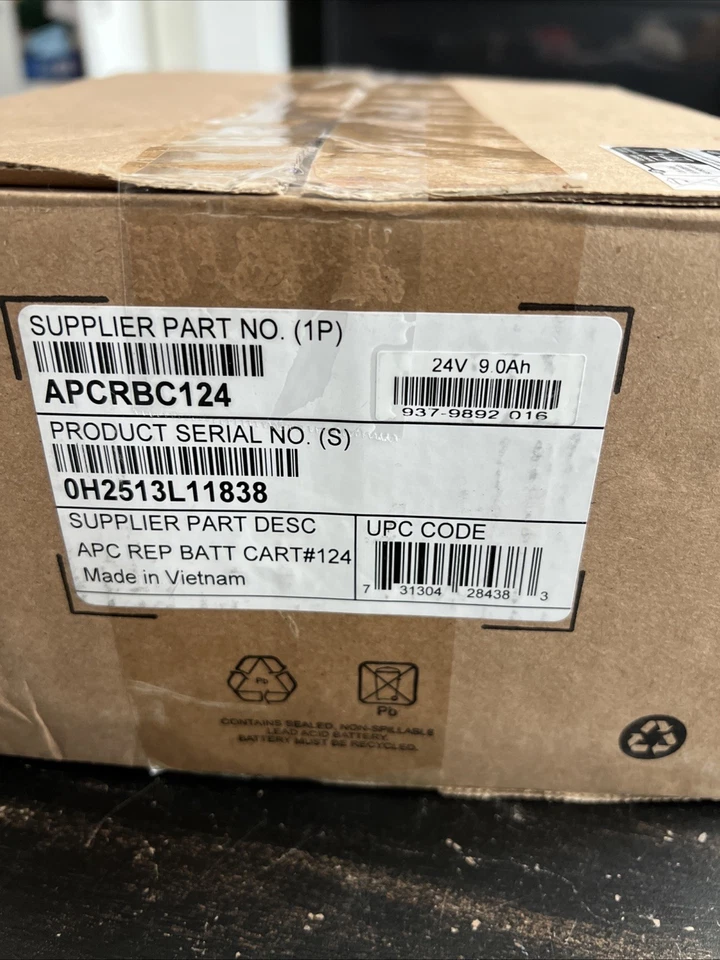 Repuesto de batería Apc Ups, Apcrbc124, para modelos Apc Ups Br1500g, Bx Foto 2 de 4