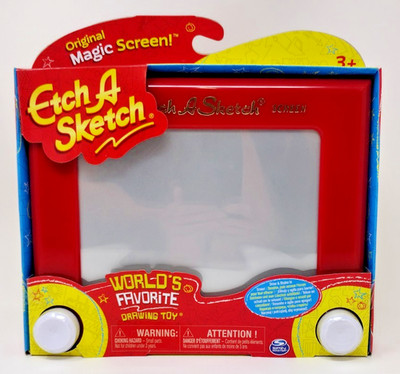 Etch A Sketch Classic Red Drawing Toy with Magic Screen Shake Erase New Box Flaw