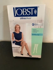 JOBST UltraSheer Support Compression Stockings 8-15mmHg Beige Knee CT, Medium7-9