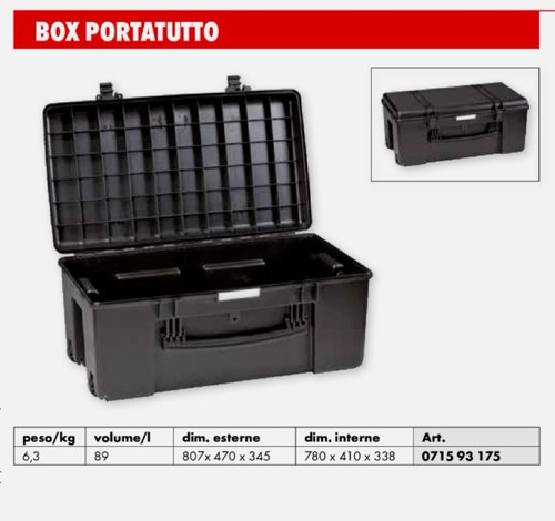 Cassa Cassetta Baule Porta Attrezzi con Ruote - WÜRTH 071593 175 - Foto 10 di 10
