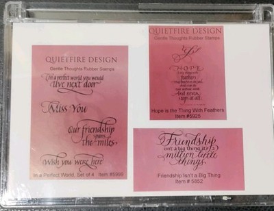 QuietFire Design Rubber Stamps 5999, 5925, 5852 With Case