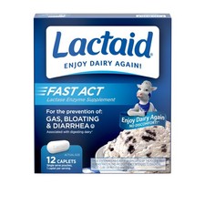 7/27 Lactaid Fast Act Lactose Intolerance Relief Caplets with Lactase Enzyme to