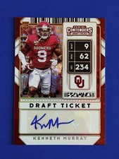 2020 Contenders Draft Kenneth Murray Draft Ticket Rookie Auto Card #175; #’d 5/6. rookie card picture