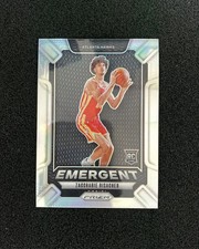 2024-25 Panini Prizm Emergent Silver #6 Zaccharie Risacher RC Rookie Hawks FR28