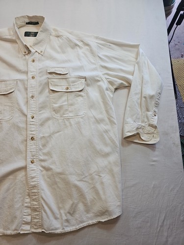 Camisa deportiva informal con botones ORVIS "Hombre XL" blanca 100 % algodón punto de pesca - Imagen 4 de 13