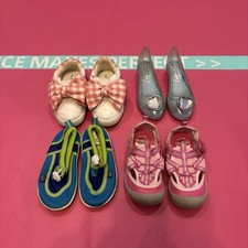 Toddler Girls Shoe Lot of 4 Size 7 Sneakers, Sandals, Swim Shoes